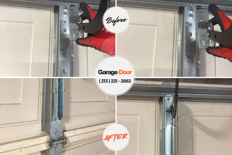 Before and after: garage door repair Somerset, PA
